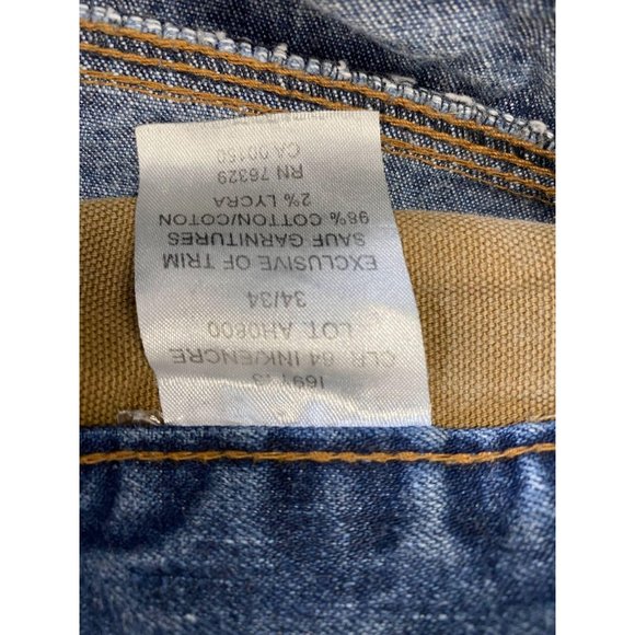 Work Mate Men's Straight Leg Blue Jeans Size 34/34 - Picture 6 of 6